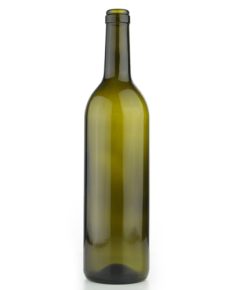 750ml Bordeaux, kurksluiting, Antiek groen