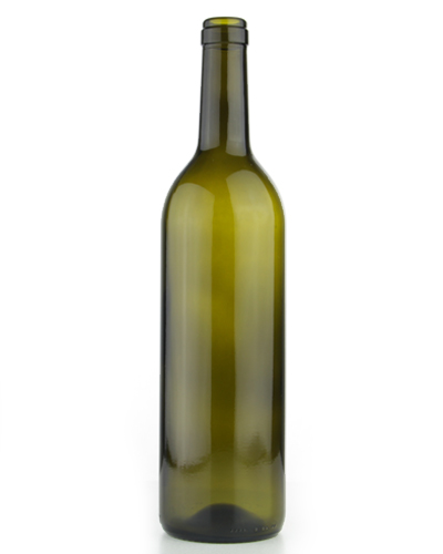 750ml Bordeaux, kurksluiting, Antiek groen