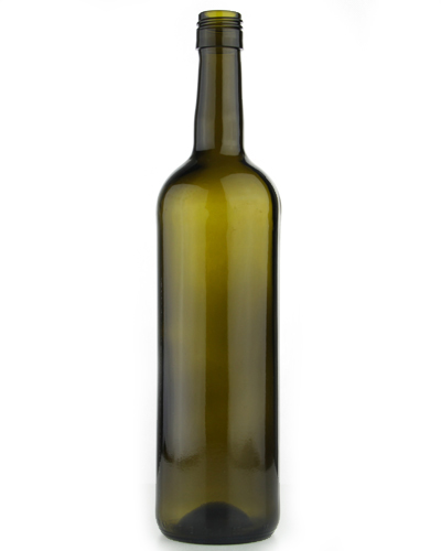 750ml Bordeaux, schroefsluiting, Antiek groen